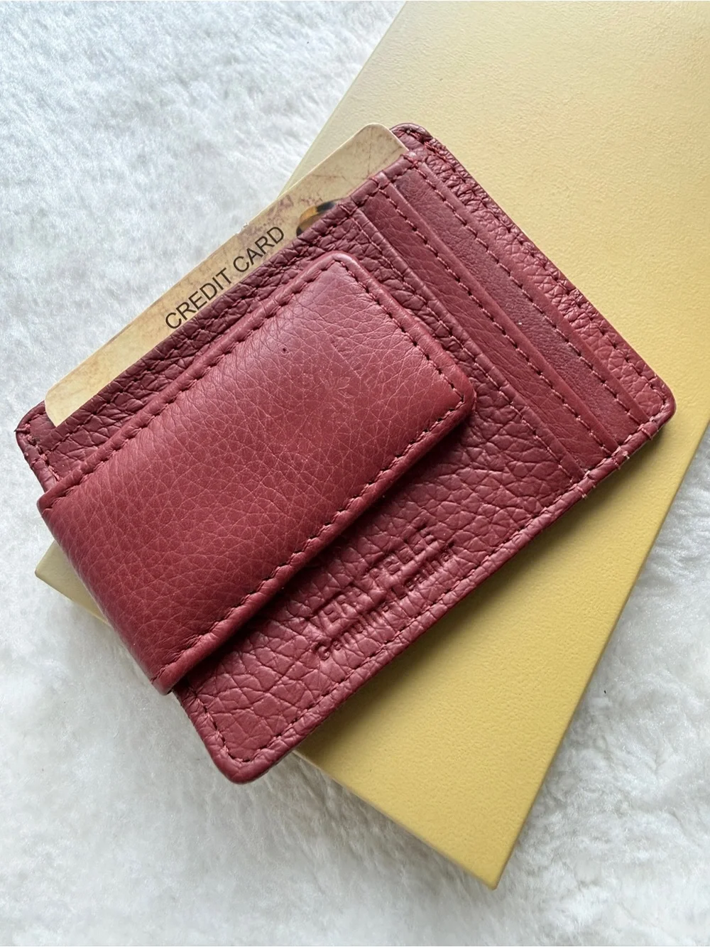 🇮🇹 Unisex Compact Leather Card Holder & Money Clip